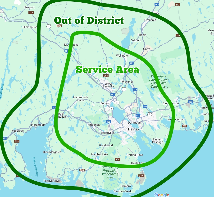 map of service areas
